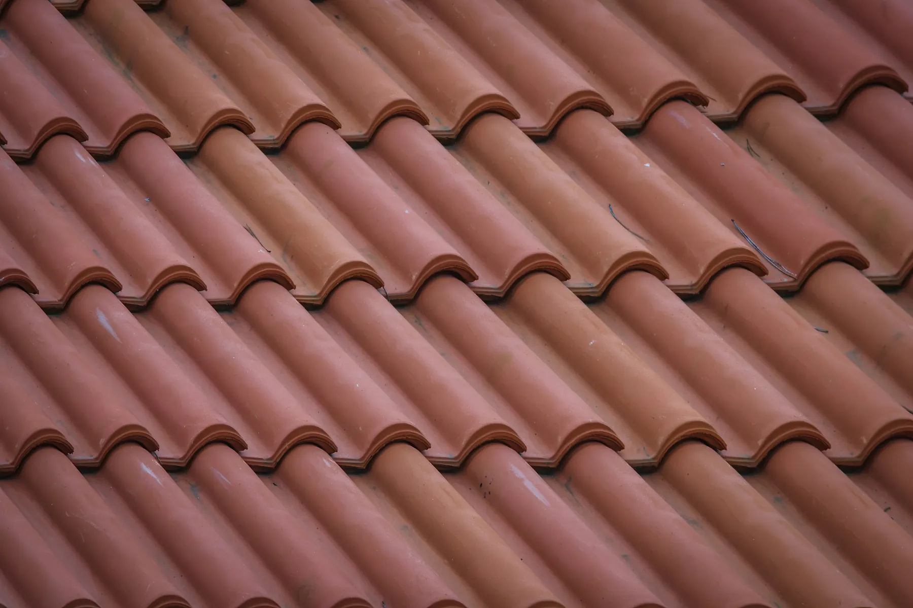 Detail of concrete barrel roof tile