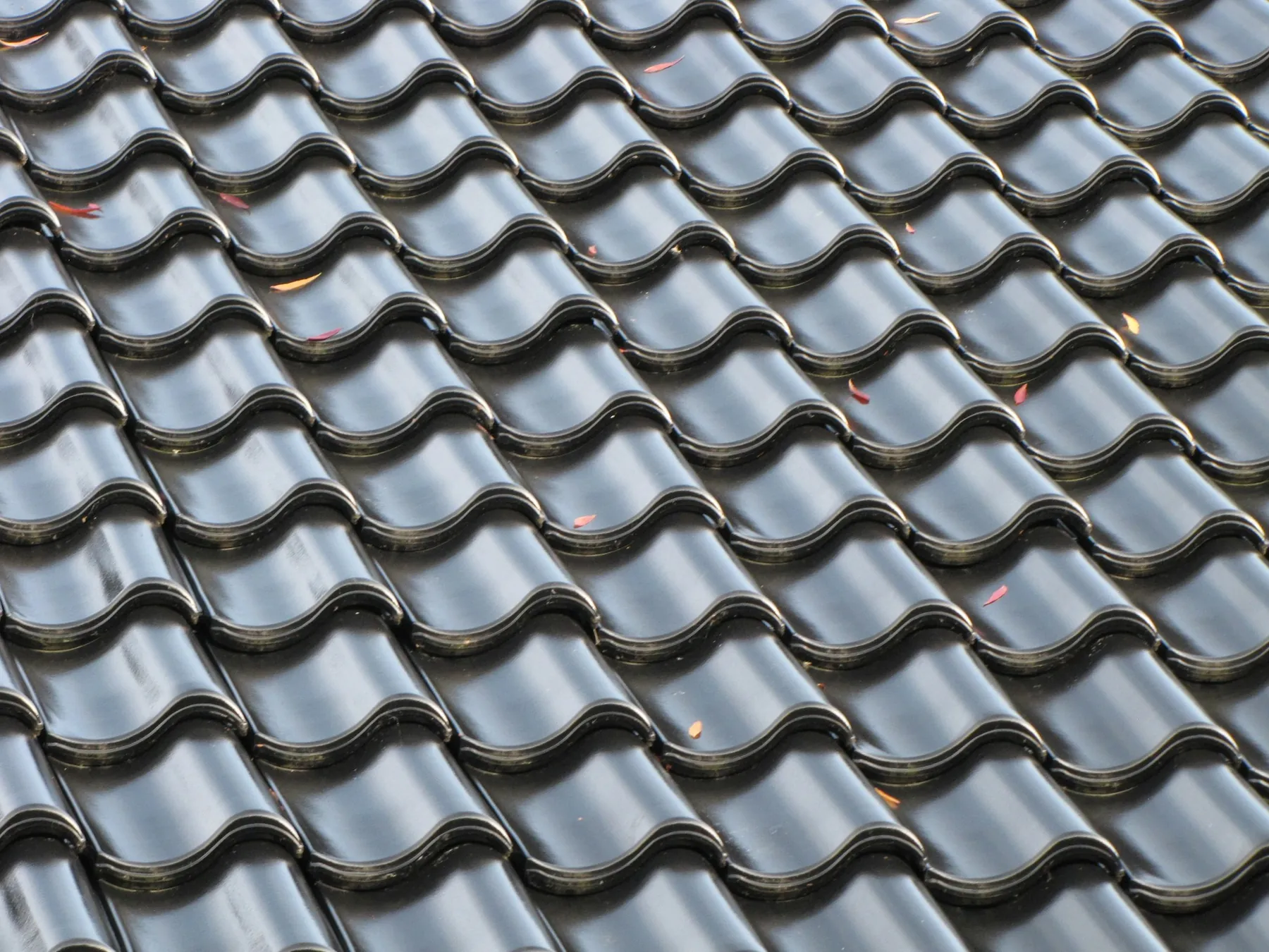 Detail of black tile roof pattern